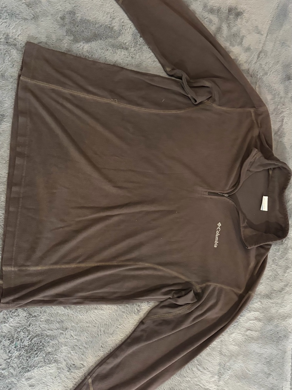 Columbia Brown Half-Zip Lightweight Pullover